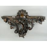 A 19th century carved acanthus leaf pediment