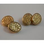 A pair of 9 ct rose gold cufflinks (12.