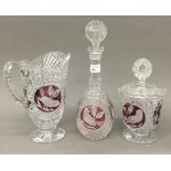 Three pieces of Hofbauer glass - WITHDRAWN