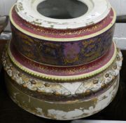 A 19th century porcelain pedestal