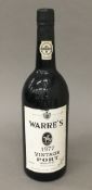 A bottle of Warre's 1977 vintage port