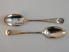 Two Liverpool Bulldog Club silver spoons (62.
