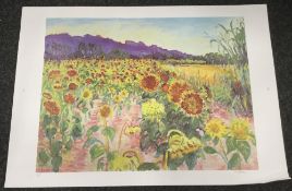 FREDERICK GORE RA, Sunflowers, limited edition,
