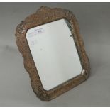 A Dutch silver plated mirror