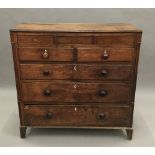 A 19th century oak North Country chest of drawers