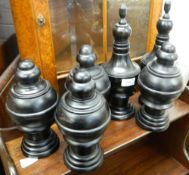 A quantity of oversized chess pieces