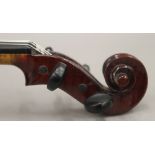 A late 19th century French viola A label to the interior "Michel-Ange Garini",