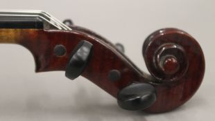 A late 19th century French viola A label to the interior "Michel-Ange Garini",