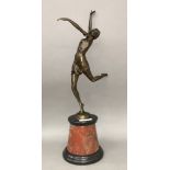 An Art Deco style bronze figurine