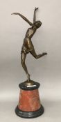 An Art Deco style bronze figurine