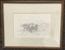 CHARLES JOSEPH HULLMANDEL, Study of a Wagon inscribed Rothenfeld Sept 10, pencil sketch,