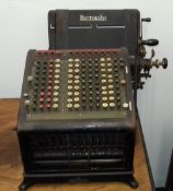 A Burroughs adding machine