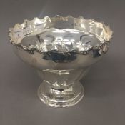 A silver rose bowl (23 troy ounces)