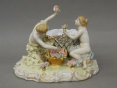 A porcelain figural group