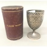 A cased Victorian silver Christening goblet (6 troy ounces)