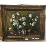 RUSSIAN SCHOOL, Floral Still Life, oil on canvas, signed and dated '92,