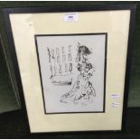 A framed print of an Elegant Lady,