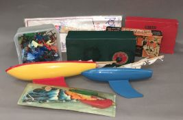 A quantity of vintage toys,