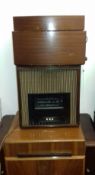 A vintage PYE hi-fi and a vintage Murphy radio