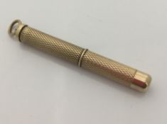 A 9 ct gold toothpick (6.