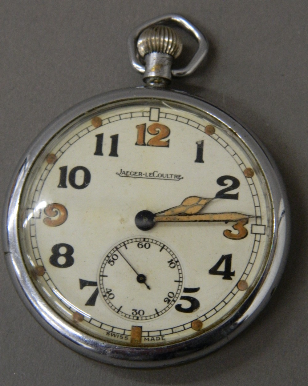 A WWII Jaeger LeCoultre pocket watch - Image 2 of 6