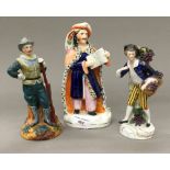 Three 19th century porcelain figures
