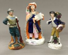 Three 19th century porcelain figures