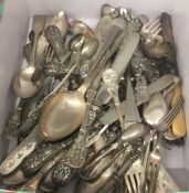 A quantity of silver and silver plated cutlery