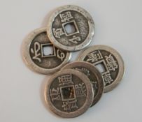 A quantity of Chinese coins