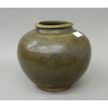 A Chinese Yuan tea dust glaze pot