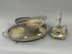 A silver plated tray,