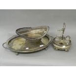A silver plated tray,