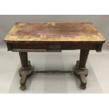 A William IV rosewood centre table