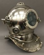 A replica divers helmet