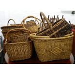 A large quantity of wicker baskets, etc.