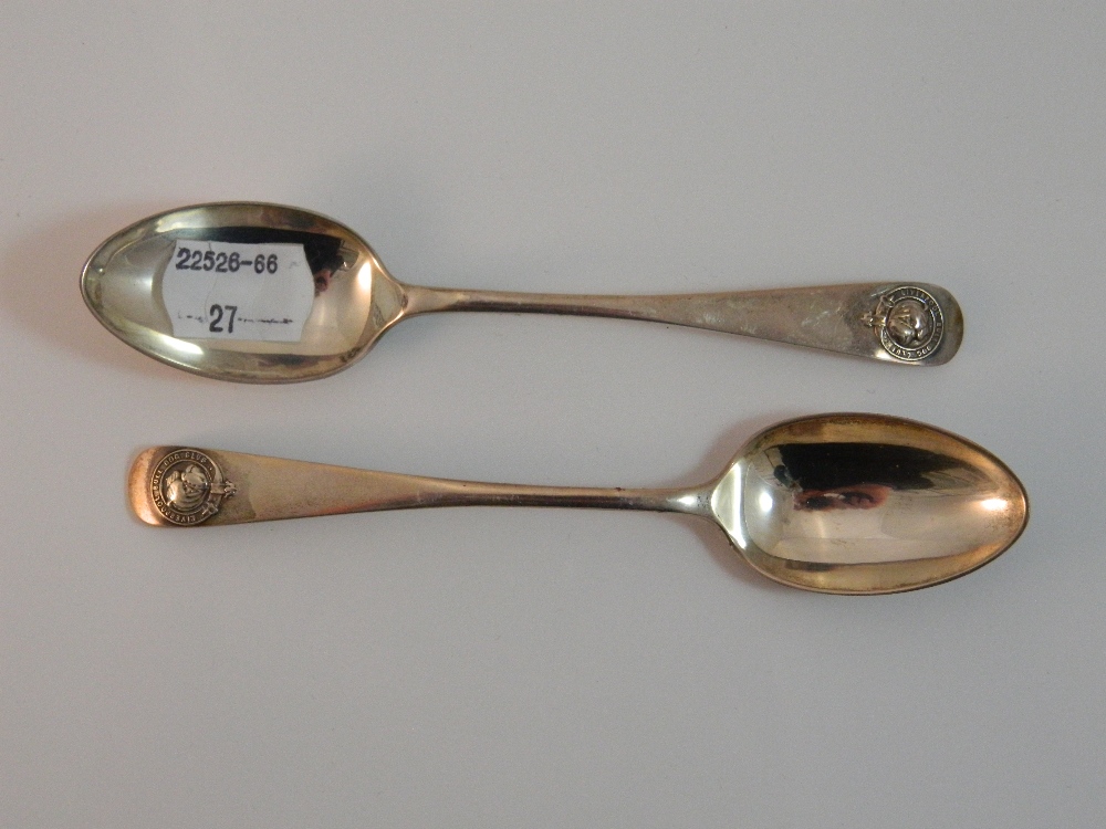 Two Liverpool Bulldog Club silver spoons (57.