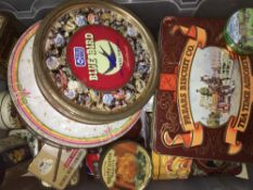 A collection of miscellaneous tins