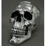 A silvered skull