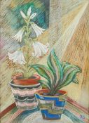 ROSA SCHAFER (1901-1987) Austrian (AR), Blue Vase; together with Pink Lily, pastels,