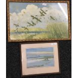 PETER SCOTT, two prints, framed and glazed,