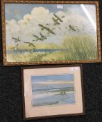 PETER SCOTT, two prints, framed and glazed,