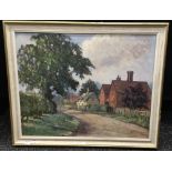 S PERCIVAL, Village Scene, oil on board, signed and dated '76,