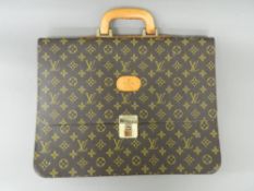 A hand case in the Louis Vuitton livery