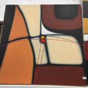 A pair of Modern Abstracts, oils on canvas,