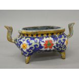 A cloisonne censer