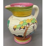 A Clarice Cliff Crinoline Lady pattern jug