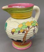 A Clarice Cliff Crinoline Lady pattern jug