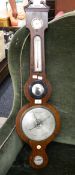 A 19th century rosewood cased banjo barometer