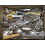 A quantity of silver and silver plated flatware