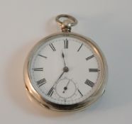 A silver pocket watch